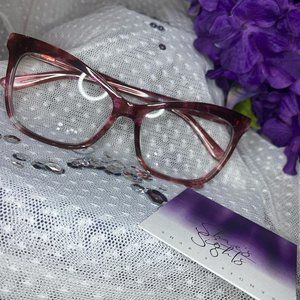 Cateye Light Maroon Glasses